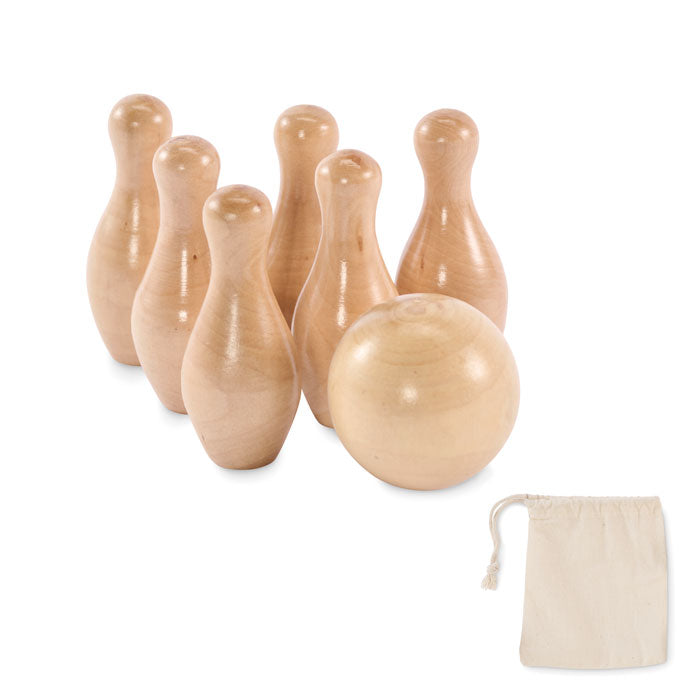 Mini-Jeu de bowling en bois de pin
