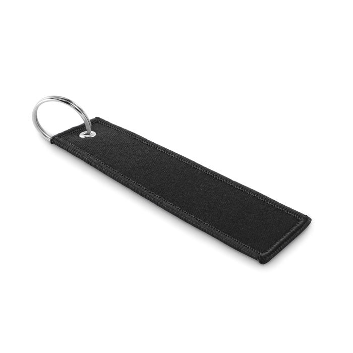 Porte-clés en polyester avec étiquette