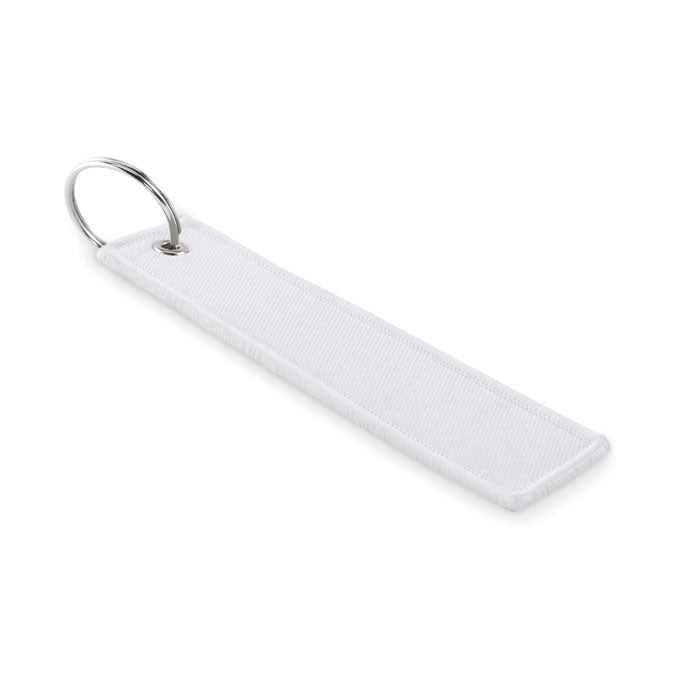 Porte-clés en polyester avec étiquette
