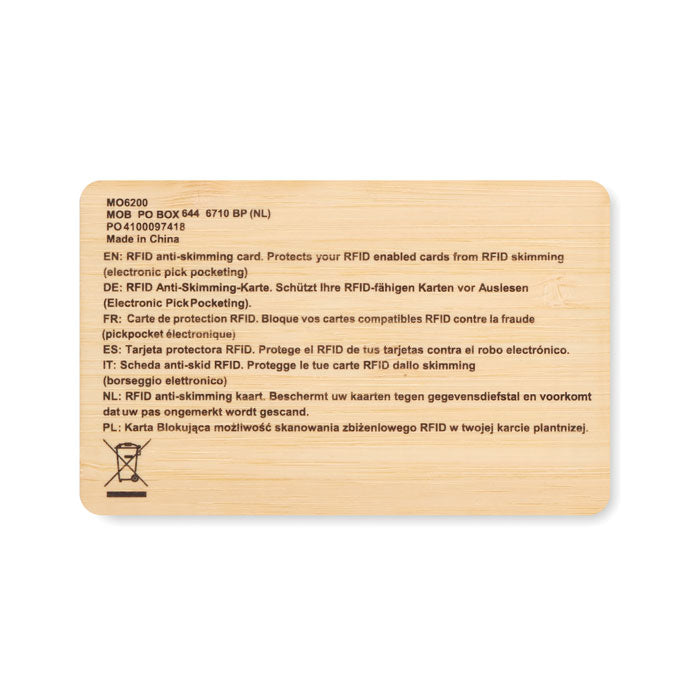 RFID Karte aus Bambus