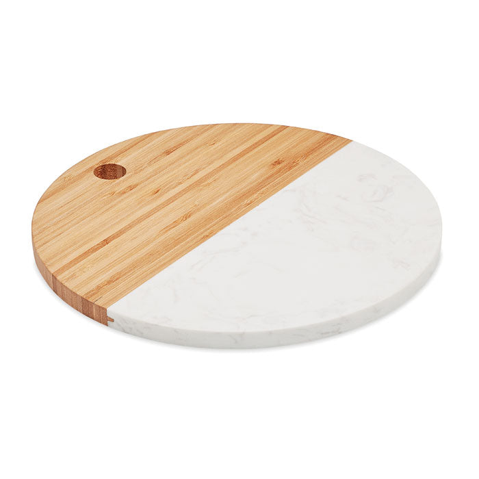 Plateau de service marbre-bambou