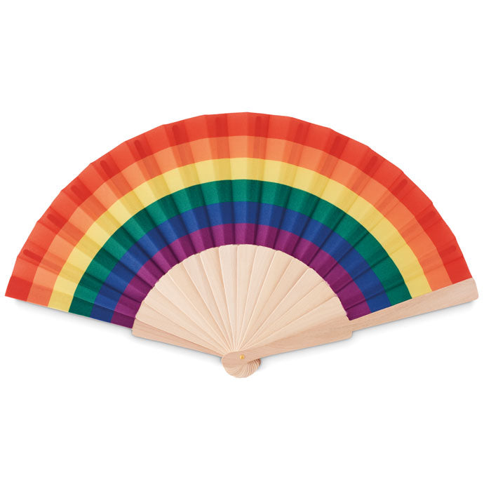 Éventail aux couleurs de l'arc-en-ciel
