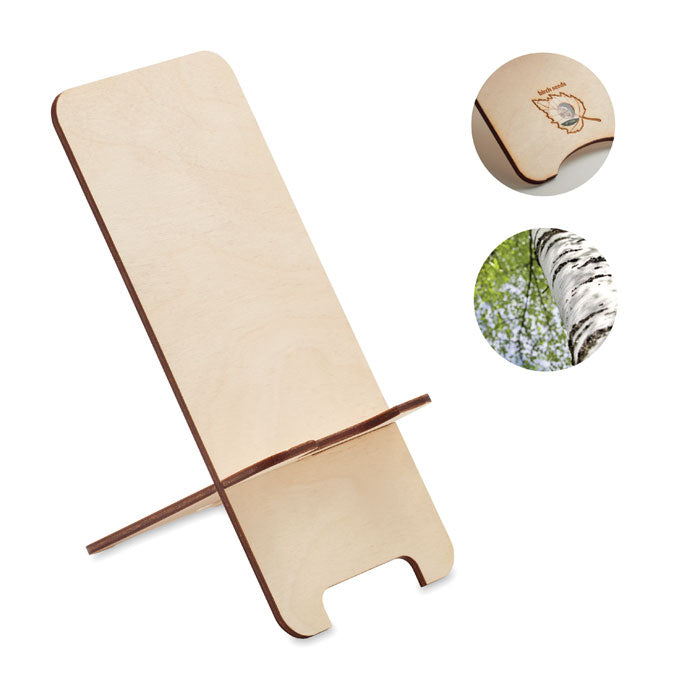 Support pour smartphone en bois de bouleau