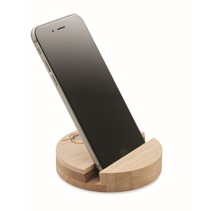 Support de smartphone en bois de bouleau