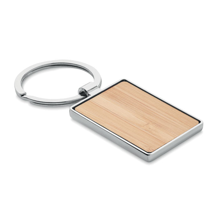 Porte-clés bambou, rectangulaire