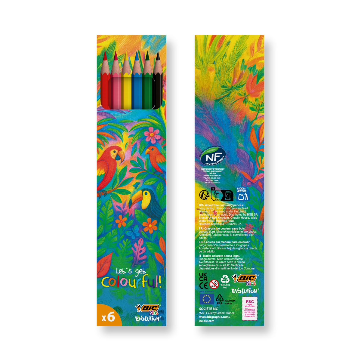 BIC® Kids Evolution® Colouring Set with 6 Colours