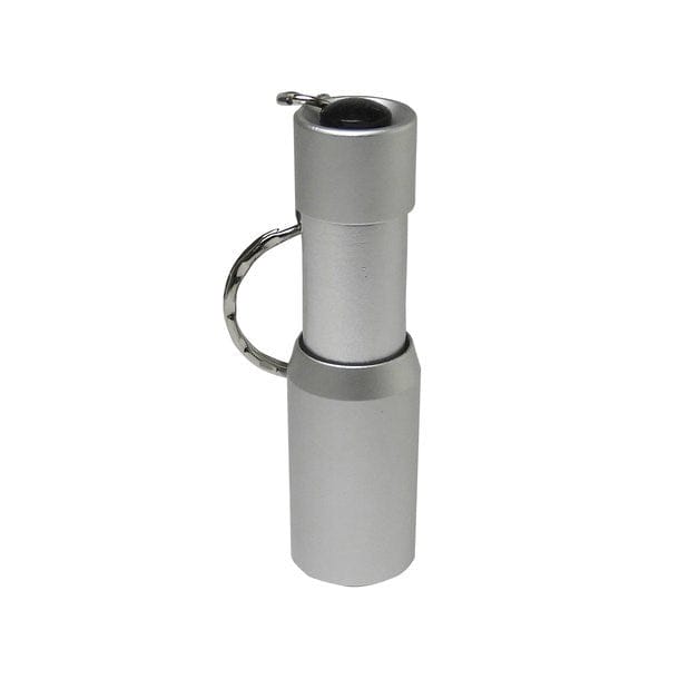 Silberne Schlüsselanhänger-Taschenlampe