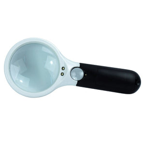 Weiss-schwarze Lupe mit LED Licht