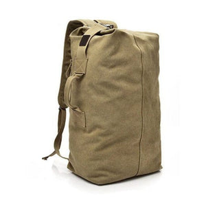 Brauner Rucksack mit braunen Schultergurten