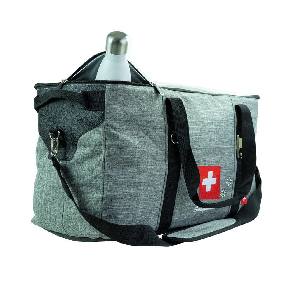 Swiss Ethno Kühltasche XL – mit Schultergurt & Bieröffner