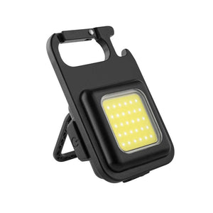 Kleines, quadratisches LED-Licht mit Ständer und Karabiner