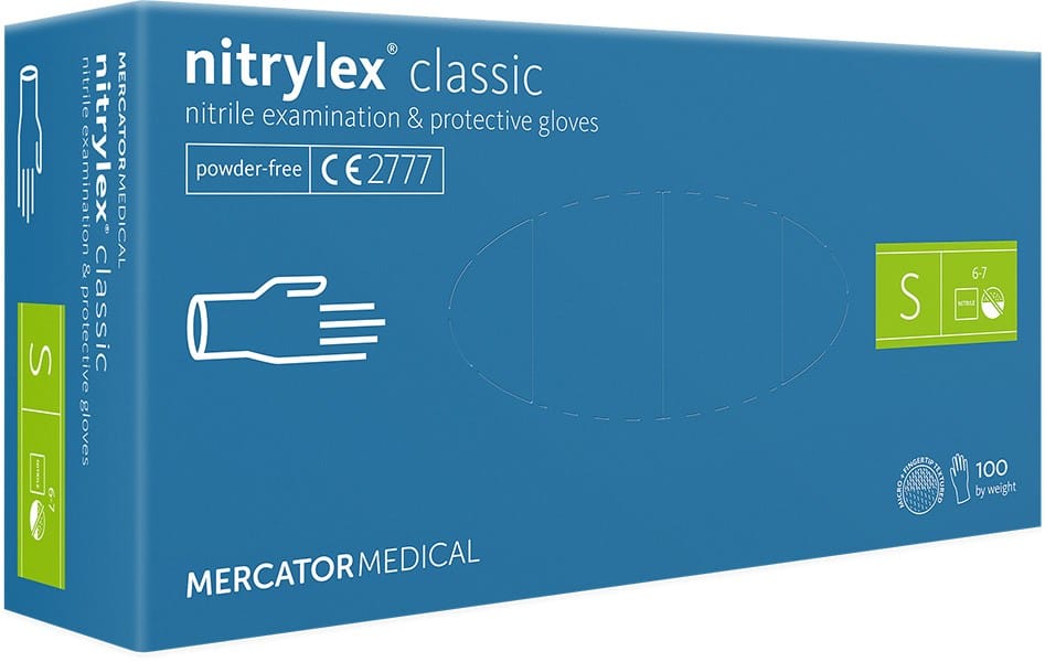 Blaue Handschuhbox Grösse S