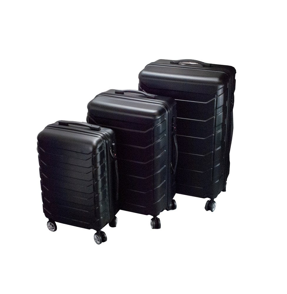 Drei schwarze Koffer-Set