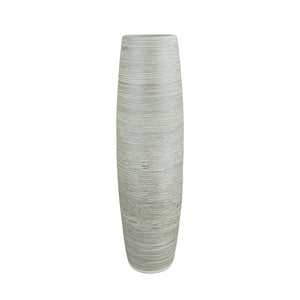 Weisse Vase mit Streifen Muster