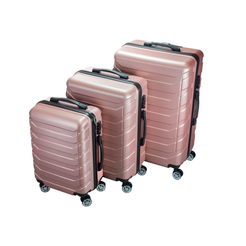 Drei pinke Koffer-Set