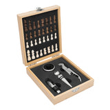 Wine Set BAMBOO CHESS with Chess Set