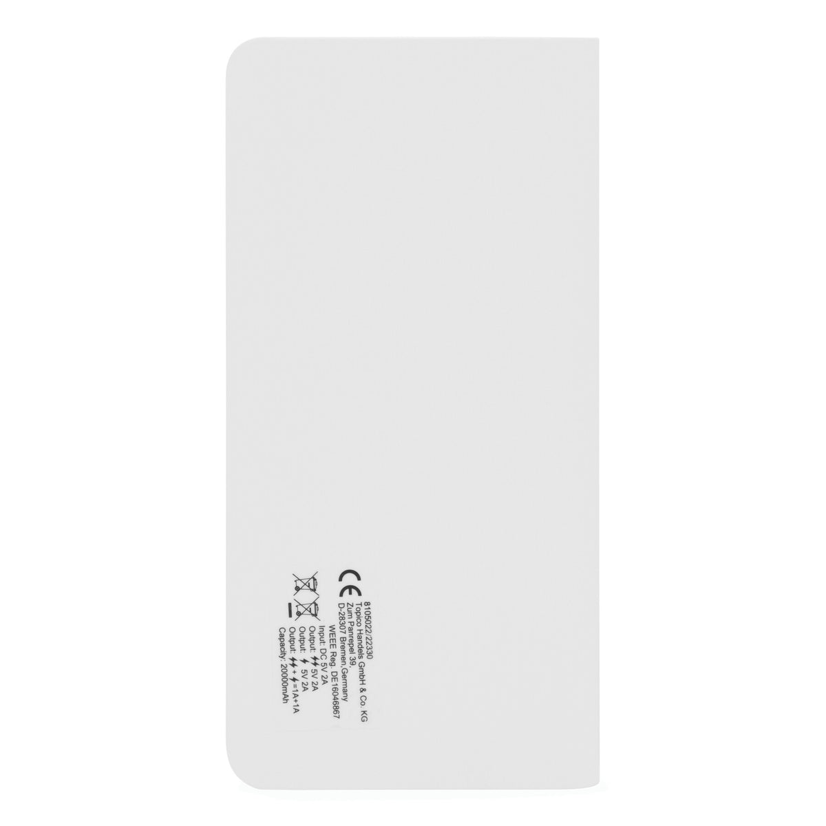 Powerbank Storage – 20000 mAh, 2 USB-Ausgänge, USB-C Kabel, Ladestandanzeige, inkl. Box