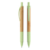 Bamboo push-button ballpoint pen