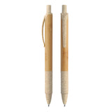 Bamboo push-button ballpoint pen