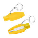 Tire tread depth gauge with valve cap remover