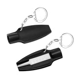 Tire tread depth gauge with valve cap remover