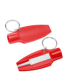 Tire tread depth gauge with valve cap remover