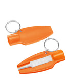 Tire tread depth gauge with valve cap remover