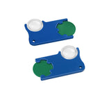 Chip holder with 1€ coin and magnifying glass