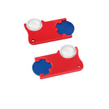 Chip holder with 1€ coin and magnifying glass