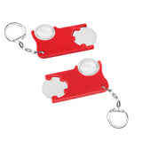 Porte-jeton avec jeton de 1€ et loupe