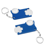 Porte-jeton avec jeton de 1€ et loupe