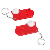 Porte-jeton avec jeton de 1€ et loupe