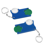 Porte-jeton avec jeton de 1€ et loupe