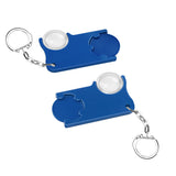 Porte-jeton avec jeton de 1€ et loupe