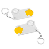 Porte-jeton avec jeton de 1€ et loupe