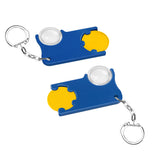 Porte-jeton avec jeton de 1€ et loupe