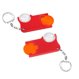 Porte-jeton avec jeton de 1€ et loupe
