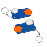 Porte-jeton avec jeton de 1€ et loupe