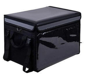 Schwarze Kuriertasche mit Reissverschluss und Schultergurt