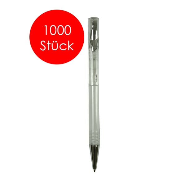 Daiquiry Kugelschreiber 1000er Karton – transparent, blaue Mine