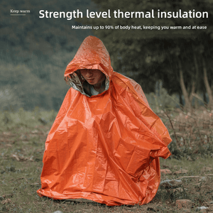 Orangener Alu-Poncho in einem Anwendungsbeispiel