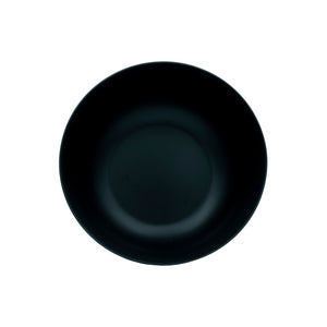Schwarze Salatschüssel von oben
