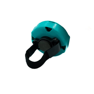 Türkiser Outdoor Getränkehalter für Weingläser von hinten