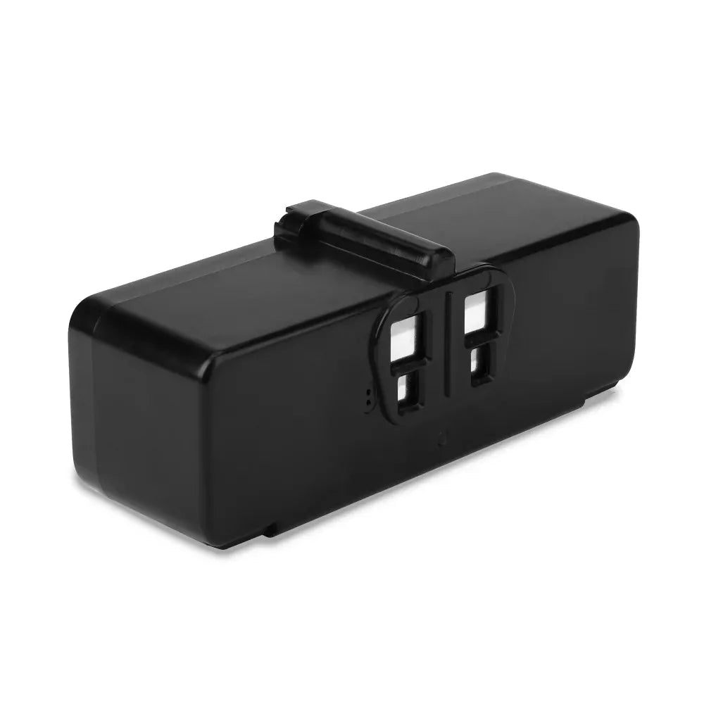 Schwarze Lithium-Batterie für Staubsauger von hinten