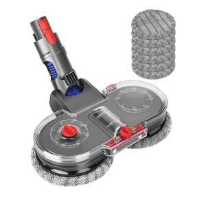 Grauer, automatischer Wischaufsatz mit zwei Wischtüchern für Dyson