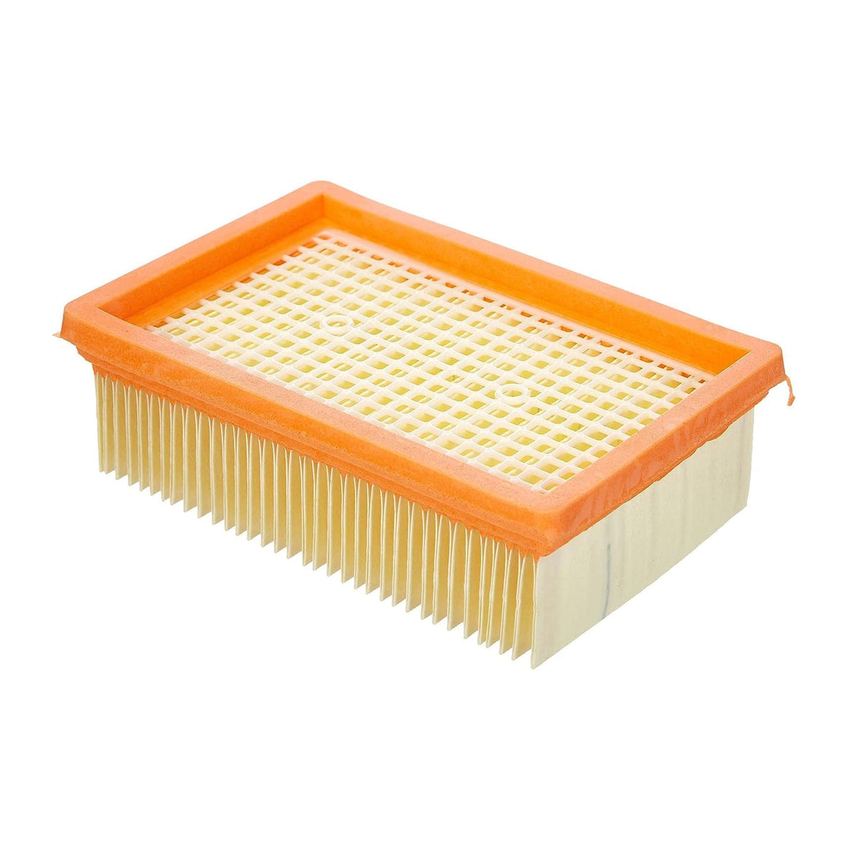Orangener Flachfaltenfilter für Kärcher