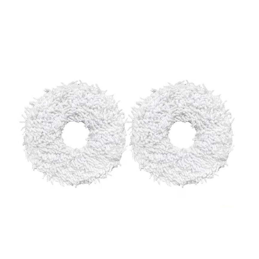 Weisse, runde Staubsauger Wischpads