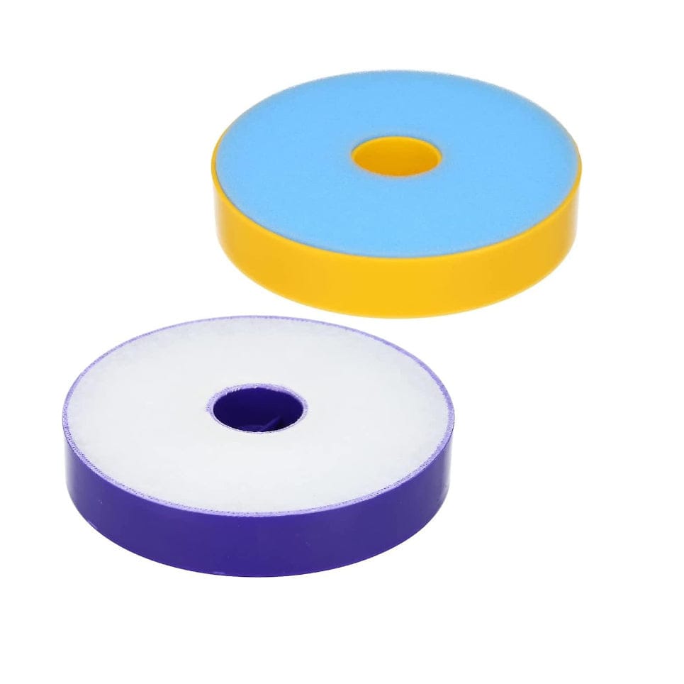 Lila-gelbes Zwei-Filter-Set für Dyson von unten
