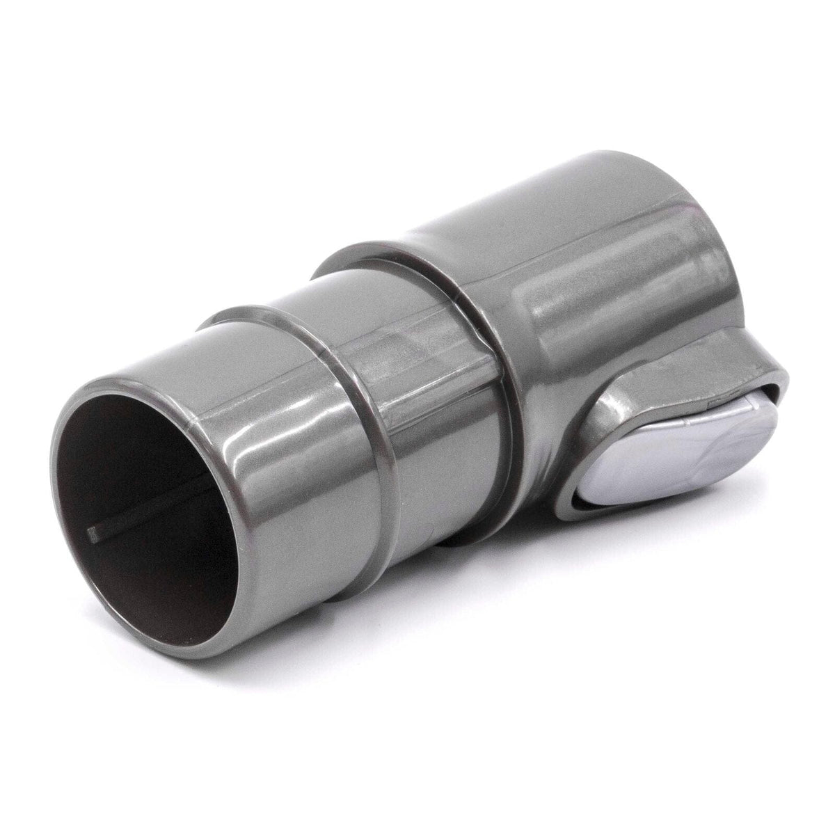Grauer Adapter für Dyson von der Seite