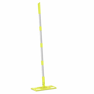 Gelber Flachwischer mit silberner Stange